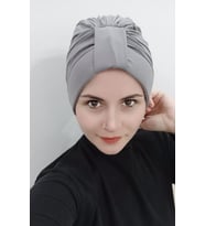 Kadın Çapraz Bone (Gri)