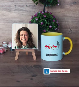Sekretere Hediye Fotoğraflı Dekoratif Taş, Kupa Bardak Beyaz Hediye (Model 7)