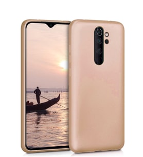 Microsonic Matte Silicone Xiaomi Redmi Note 8 Pro Kılıf (Gold)