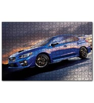 Cakapuzzle Mavi Subaru STI ve Bulutlu Gökler  Puzzle Yapboz MDF (Ahşap) (1000 Parça)