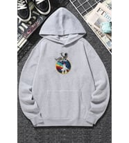 Unisex Nasa Baskılı Sweatshirt (Gri)