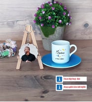Sınıf Öğretmeni Türk Kahvesi Fincanı Ahşap Altlıklı ve Fotoğraflı Ahşap Anahtarlık Hediye Öğretmenler Günü Hediyesi (Model 5)