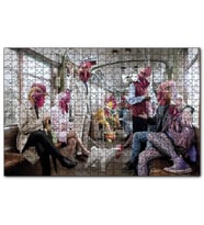 Cakapuzzle Metroda Tavuk Başlıklı Komik İnsanlar  Puzzle Yapboz MDF (Ahşap) (255 Parça)