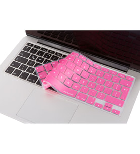 Laptop MacBook Air Pro Klavye Koruyucu 13-15-17inc Avrupa İngilizce Baskı A1466 (Açık Pembe)