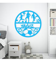 Kişiye Özel Futbol Topu Temalı Tablo (Siyah)