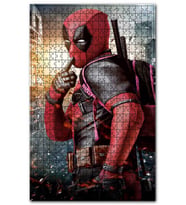 Cakapuzzle Deadpool ve Şehir Manzarası Puzzle Yapboz MDF (Ahşap) (255 Parça)