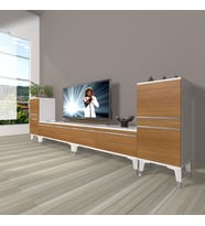 Decoraktiv Eko 9200T Mdf Silver Tv Ünitesi Tv Sehpası (Beyaz - Ceviz)