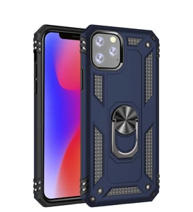 Microsonic Apple iPhone 11 Pro Max (6.5'') Kılıf Military Ring Holder (Lacivert)