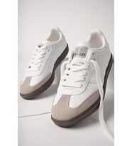 Muggo JABBAR Unisex Ortopedik Günlük Garantili Bağcıklı Yürüyüş Koşu Sneaker Spor Ayakkabı (Beyaz)
