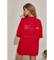 Unisex Life Baskılı T-shirt (Kırmızı)