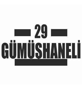 29 Gümüşhaneli Araba Sticker siyah 16x9 CM (Siyah)