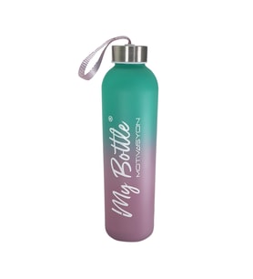 Renkli 750 ml Motivasyon Cam Su Matarası HK2707 (Lila)
