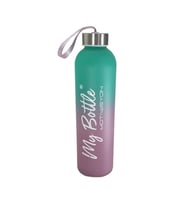 Renkli 750 ml Motivasyon Cam Su Matarası HK2707 (Lila)