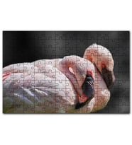 Cakapuzzle Uyuklayan Bir Çift Flamingo Puzzle Yapboz MDF (Ahşap) (500 Parça)