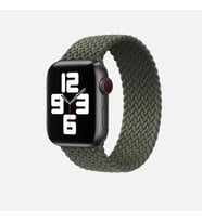 Apple Watch 44mm KRD-32 Sağlam Hasır Örgü Large Kordon (Yeşil)