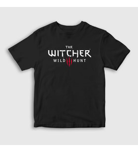 Presmono Unisex Çocuk Beyaz Wild Hunt Dizi Witcher T-Shirt 327797tt (Siyah)