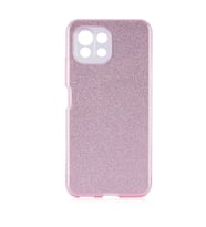 Xiaomi Mi 11 Lite Kılıf Simli Tasarım Silikon (Rose)