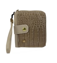 SİA ÇANTA Ollbag Taş Desenli Kadın Cüzdan Cift Çıtlı Dış Ana Bölme  Metal Fermuarlı Orta Bölüm Bileklikle Taşıma İmkanı Kaliteli Malzeme Mükemmel İşçilikli kadın Cüzdan (Vizon)