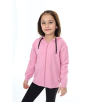 Toontoy Kız Çocuk Nakışlı Hırka (Gül Kurusu)