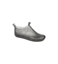 İmershoes Deniz Ayakkabı Kaymaz Taban Havuz Şeffaf Simli-Simsiz-Plaj 130 (Parlak Siyah)