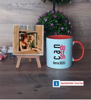 Arkadaşa Hediye Fotoğraflı Dekoratif Taş, Kupa Bardak Beyaz Hediye (Model 13)