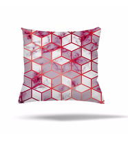 Geometrik Patchwork Çiçek Etnik Gizli Fermuarlı Yastık Kılıfı Kırlent Kılıfı Koltuk Yastık Kılıfı  (Beyaz-Kırmızı) (Beyaz - Kırmızı)