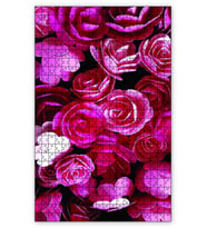 Cakapuzzle Pembe Güller Görseli Puzzle Yapboz MDF (Ahşap) (1000 Parça)