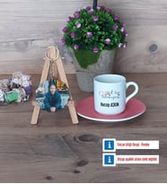 Acil Tıp Teknisyeni ATT Türk Kahvesi Fincanı Ahşap Altlıklı ve Fotoğraflı Ahşap Anahtarlık HediyeAcil Tıp Teknisyenleri Günü Hediyesi (Model 6)