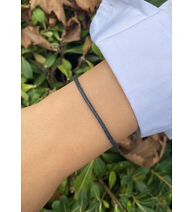 Gümüş Kazaziye El Örgüsü Altın Yaldızlı Zincir Bileklik : Beyaz - Altın Rengi - 18 cm : Siyah-Altın - 19 cm : Gümüş - 22 cm (Siyah - Gümüş)