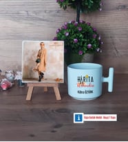 Harita Mühendisi Fotoğraflı Dekoratif Taş, Kupa Bardak Beyaz Hediye (Model 12)