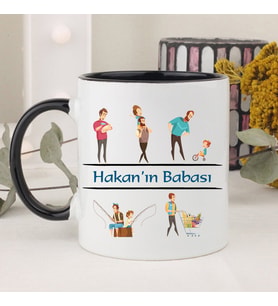 Babalar Günü Hediyesi Kupa Bardak (Siyah)
