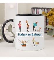 Babalar Günü Hediyesi Kupa Bardak (Siyah)