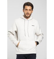 Süperlife Kapşonlu Uzun Kollu Baskılı Dar Kalıp İnce Erkek Sweatshirt SPR 2019K61 (Ekru)