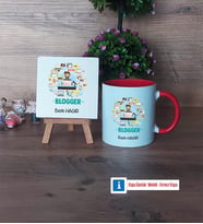 Blogger Dekoratif Taş, Kupa Bardak Kırmızı Hediye (Model 1)