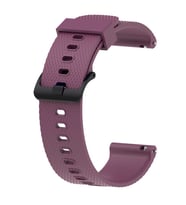 Samsung Galaxy Watch Active 2 40mm Kordon Tokalı Ekose Silikon (Koyu Mor)