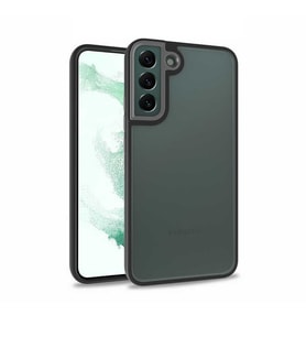 Samsung Galaxy S22 Plus Kılıf Case, Kamera Lens Korumalı Elektroplatin Kaplama Sert PC Koruyucu Colourful Platinum Serisi (Siyah)