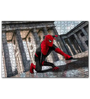 Cakapuzzle  Spiderman Sütunlar Arasında  Puzzle Yapboz MDF (Ahşap) (500 Parça)