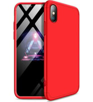 iPhone XS Max 6.5 Kamera Korumalı Kaliteli Tam Koruma Kılıf (Kırmızı)