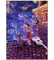 Cakapuzzle Coco Gitarist Çocuk İskelet Sevimli Köpek Puzzle Yapboz MDF (Ahşap) (255 Parça)