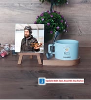 Pilot Fotoğraflı Dekoratif Taş, Kupa Bardak Beyaz Hediye (Model 8)