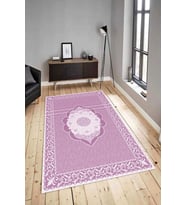 Dijital Baskılı Yıkanabilir Kaymaz Modern Renkli Salon Halısı Mutfak Halısı Yolluk ND-HY-888 (Pembe)