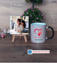 Anneye Hediye Fotoğraflı Dekoratif Taş, Kupa Bardak Beyaz Hediye (Model 9)
