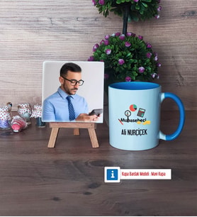 Muhasebeci Fotoğraflı Dekoratif Taş, Kupa Bardak Beyaz Hediye (Model 4)