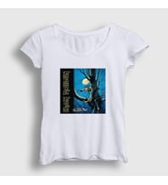 Presmono Kadın Sarı Fear Of The Dark Iron Maiden T-Shirt 85928tt (Beyaz)