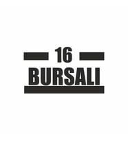 16 Bursalı Araba Sticker siyah 16x9 CM (Siyah)