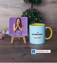 Odyometrist Fotoğraflı Dekoratif Taş, Kupa Bardak Beyaz Hediye (Model 7)