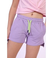 Toontoy Kız Çocuk They Standards Baskılı Şort (Lila)