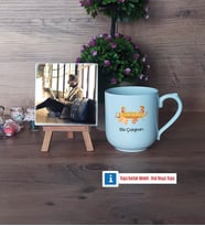 Arkeolog Fotoğraflı Dekoratif Taş, Kupa Bardak Beyaz Hediye (Model 5)