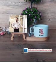 Öğretmene Hediye Fotoğraflı Dekoratif Taş, Kupa Bardak Beyaz Hediye (Model 8)