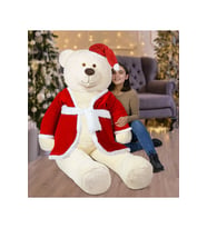 200 Cm Sevimli Noel Baba Ayıcığı (Krem)